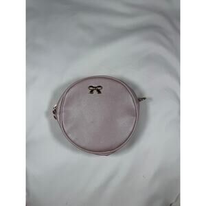 Pink Round Crossbody Bag Gold Bow Mini Circle Purse